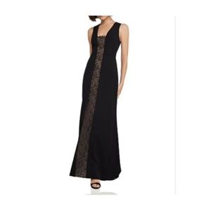 BCBG MAXAZRIA Gown with Lace Inset Black Women's dress size 4 NWT $398